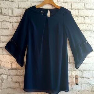 NEW!!! Women’s BCX Bell Sleeve Loose Fit Dress in Navy Size XS
